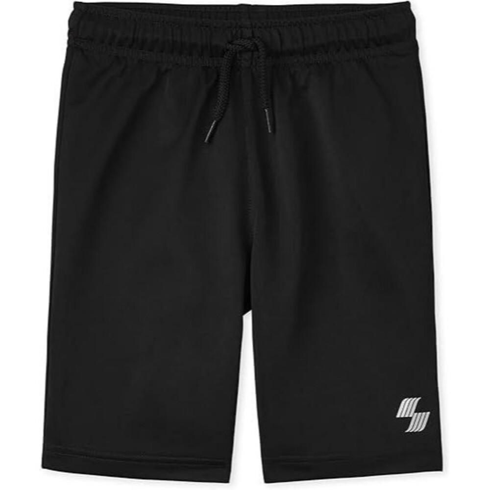 The Children's Place Boy's Basketball Shorts MEDIUM (8) Black Athletic Shorts